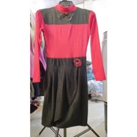 Váy liền thân cổ cao 3 cm hàng công sở đẹp