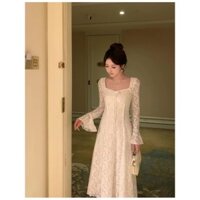 Váy liền thân thon gọn mặt trăng 053 chạm nổi thiết kế ngôi sao ren cảm giác thân hình nhỏ thêu cao, tuyết cầu cho PYIC