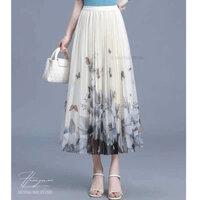 VÁY LƯỚI BƯỚM HOA XẾP LY - HOÀNG MAI FASHION