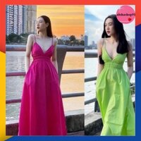 váy maxi 2 dây chun eo dáng xoè cao cấp form dài trẻ trung Ulzzang váy đi biển đẹp alohashop91