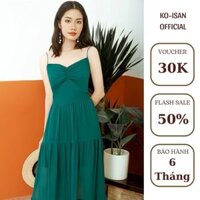 Váy Maxi Bồng Xoè Hai Dây Cách Điệu Chất Liệu Voan Mỏng KOISAN 21056522