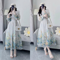 Váy Maxi chân hoa Quảng Châu