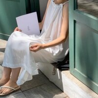 Váy maxi chất đũi quảng châu