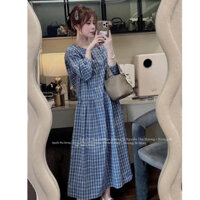 váy maxi dáng dài,đầm nàng thơ nhẹ nhàng kẻ sọc phối tay phồng C438