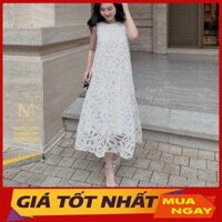 Váy Maxi Đi Biển, Đầm Ren Dự Tiệc Sang Trọng V1090