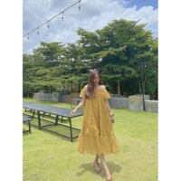 Váy maxi trễ vai đuôi cá