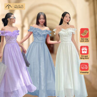 Váy Maxi Trễ Vai Tay Bèo Meiko Đi Biển, Đi Du Lịch, Sống Ảo, Xinh Lung Linh, Có Kèm Ảnh Thật [Gói hộp chỉnh chu]