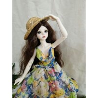 Váy maxi voan búp bê bjd 1/4 free size