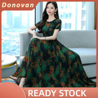 Váy Midi xoay chữ A in hoa donovan