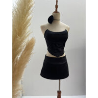 váy mini skirt áo corset hottrend có xiết eo mút sẵn
