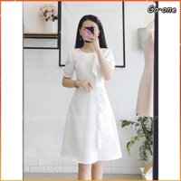 Váy Moza trắng đơn giản