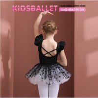 Váy Múa Ba Lê Cộc Tay KIDSBALLET Váy Múa Rời Lưng Dây Chân Váy Chấm Bi Váy Múa Cho Bé Váy Múa Bale Váy Múa Trẻ Em