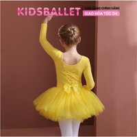 Váy Múa Ba Lê Dài Tay Cộc Tay KIDSBALLET Váy Múa Liền Lưng Dây Váy Múa Cho Bé Váy Múa Bale Váy Múa Trẻ Em
