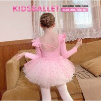 Váy Múa Ba Lê Dài Tay Cộc Tay KIDSBALLET Váy Múa Rời Lưng Dây Váy Múa Cho Bé Váy Múa Trẻ Em