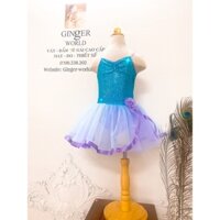 Váy múa Bale cho bé gái Gingerworld từ 1-8 tuổi, vải cotton thoáng mát size 9kg đến 40kg PD370