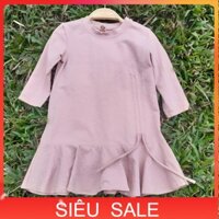Váy mùa đông bé gái 1-9 tuổi dáng suông đuôi cá, Đầm cotton cho bé dày dặn