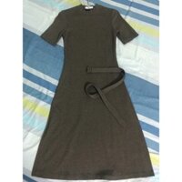 váy mùa đông màu nâu ôm dáng