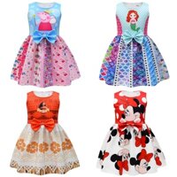 Váy mùa hè bé gái cao cấp Minnie Moana Nàng tiên cá Công chúa lạ mắt Quần áo trẻ em cho bữa tiệc sinh nhật