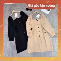 Váy 💟 MUA LẺ GIÁ SỈ💟 Váy Nữ Xòe Tay Dài - Váy Nữ Đẹp Chất Tuyết Mưa Quảng Châu
