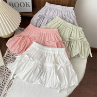 Váy ngắn bé gái mùa hè Váy hoa nơ buộc dây