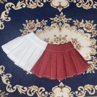 Váy ngắn cho búp bê BJD Giáng sinh dễ thương vintage xếp ly 1/4