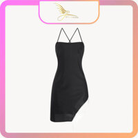 Váy Ngủ 2 Dây, Đầm Ngủ Nữ JUNA Thời Trang Đồ Ngủ Chất Liệu Vải Thun Lạnh Tà Váy Đính Đá Cao Cấp Màu Đen/SP3120