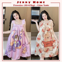 Váy Ngủ Bigsize 40-65kg - Đầm Ngủ 2 Dây Cánh Tiên Dễ Thương