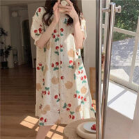 Váy ngủ bigsize đầm ngủ nữ chất đũi xốp 50-80Kg mặc nhà mùa hè dáng suông TOZZO VDU01