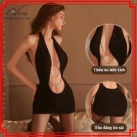 Váy Ngủ Body Bó Sát Gợi Cảm Nữ Thư Ký Sexy Cám Dỗ MS1842 [CWEAR.SEXY_ĐỒ NGỦ & NỘI Y CAO CẤP]