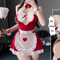 Váy Ngủ Cosplay Hầu Gái Sexy Nóng Bỏng, Bộ Đồ Ngủ Cosplay Nàng Hầu Gái Gợi Cảm Quyến Rũ - LALA HONEY