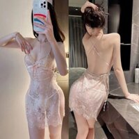 Váy ngủ đeo chéo nữ gợi cảm Bộ đồ ngủ ren mỏng Bán chạy Đồ gia đình tinh tế