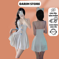 Váy ngủ lụa 2 dây dáng xòe mỏng nhẹ gợi cảm DARIM VN128