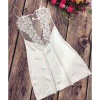 Váy ngủ lụa sexy - váy ngủ lụa sexy có ảnh thật ở cuối-váy ngủ sexy– Váy ngủ lụa phi bóng G11–Váy ngủ 2 dây