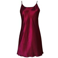 Váy Ngủ Nữ Satin 2018 Đầm Hai Dây Viền Hoa Sen Gợi Cảm Áo Ngủ Mini Chemise