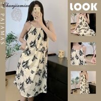 Váy ngủ nữ thời trang Nhật Bản mới treo quần áo nhà ngọt ngào kiểu Pháp