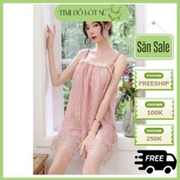 Váy ngủ ren 2 dây mát lạnh cho mùa hè 5174 (kèm quần chip lọt khe)