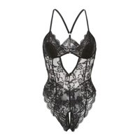 Váy ngủ ren liền thân xẻ đáy cài ngực trước xẻ mông nơ lụa sau gợi cảm sexy DESIRE VN-8748-2