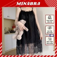 Váy Ngủ Ren Thời Trang MINABRA Đầm Ngủ Công Chúa Mềm Mại, Thoải Mái KL02