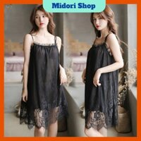 Váy ngủ sexy 🔥FREESHIP🔥 Váy ngủ voan ren mỏng sexy tặng kèm quần chip - KL02