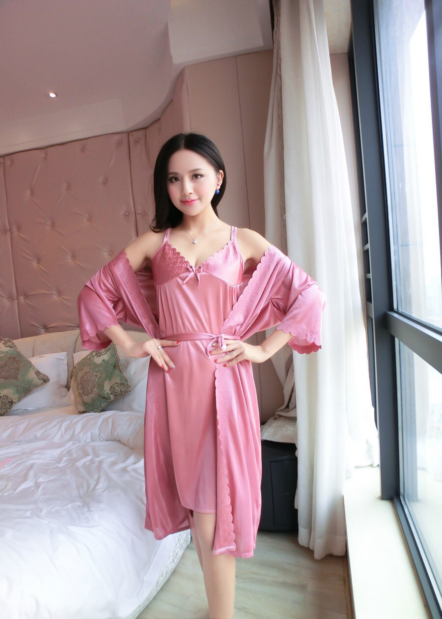 Váy ngủ sexy lụa hồng - MS385 ( GS70 )