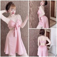 Váy ngủ sexy nữ kèm quần Đồ ngủ nữ chất lụa mềm mịn cao cấp