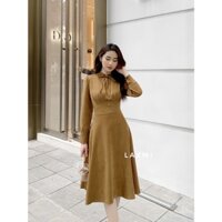 Váy nhung cổ buộc - M625 - Laxmi Boutique