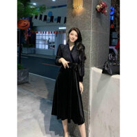 Váy nhung phối kim tuyến