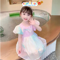 Váy nơ nhỏ cầu vồng cho bé giá cả yêu thương -A49