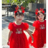 Váy Noel xoè kim tuyến cho bé gái 8-22kg
