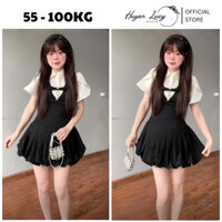 Váy nữ bigsize tay bồng dáng bí tiểu thư xinh xắn duyên dáng thanh lịch hot trend Huyền Lucy Bigsize 2025