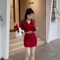 Váy Nữ Cổ Bẻ Dáng Ngắn Dây Chéo Hông, Đầm Body Nữ Tay Ngắn Thời Trang Sang Chảnh D101 MAHALA