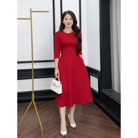 Váy nữ công sở cổ tròn dáng dài, đầm công sở dáng dài Emvy Fashion K3