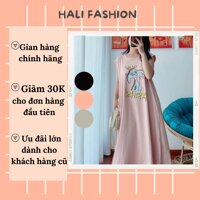 Váy Nữ - Đầm Suông Dài In Hình Đáng Yêu Cho Nữ Chất Coton Hàng Loại 1 Siêu Mềm Mát - HALI FASHION  - HL01