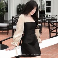 Váy nữ dự tiệc Celine phối tay bồng thiết kế JOLIE LOFT, đầm dáng ngắn sang trọng đi chơi